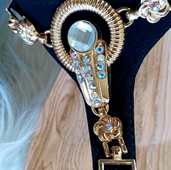 Bejeweled Ashley Blue Comfort Sandals Size 9 - Picture 2 of 6